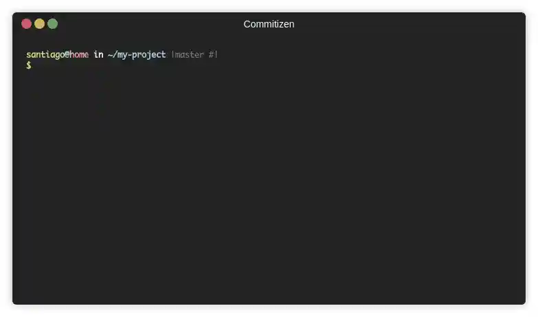 Example running commitizen