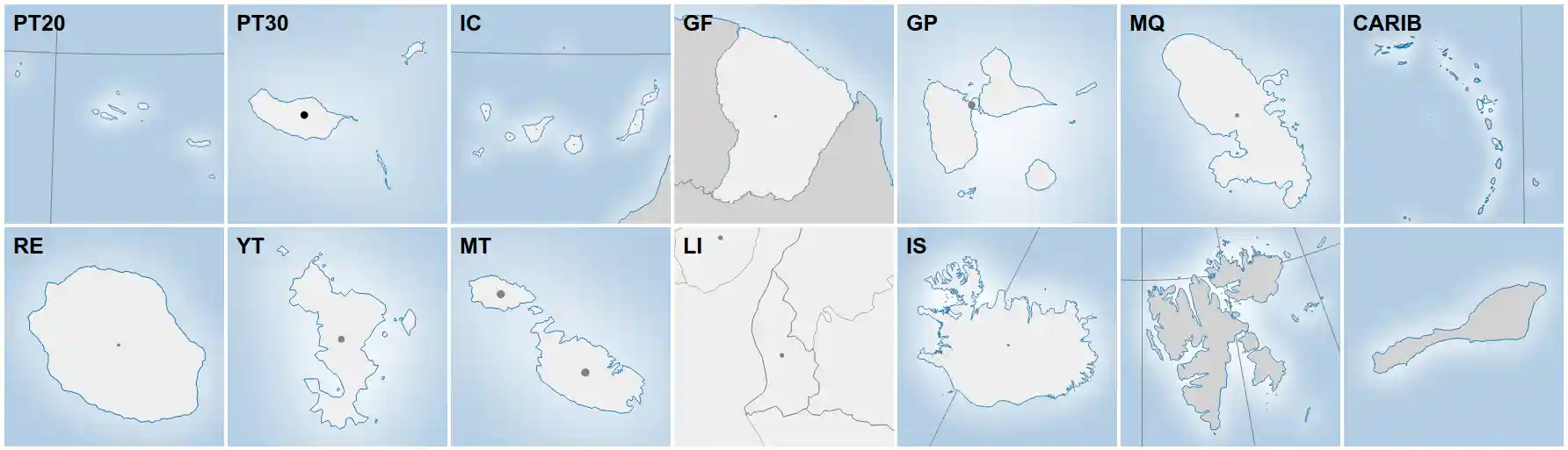 NUTS map insets overseas territories