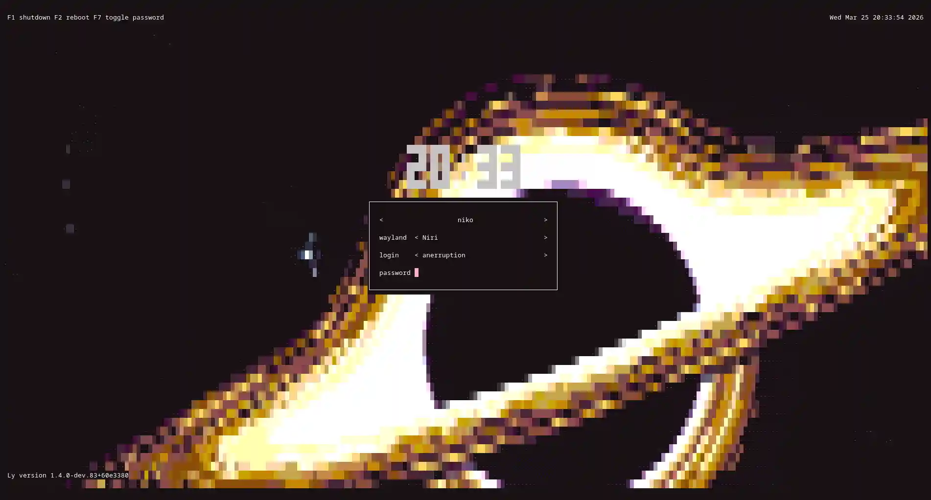 Ly screenshot Ly screenshot