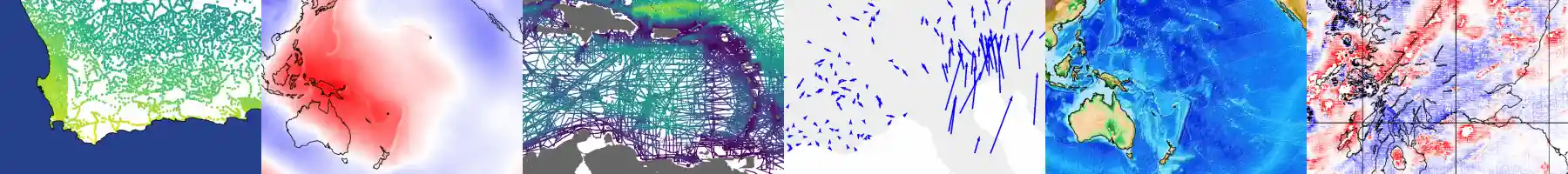 Banner showing small sections of some of the datasets present in the collection