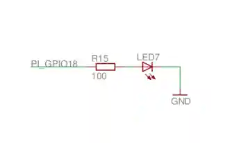 GPIO LED schematic