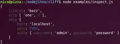 output from inspect.js