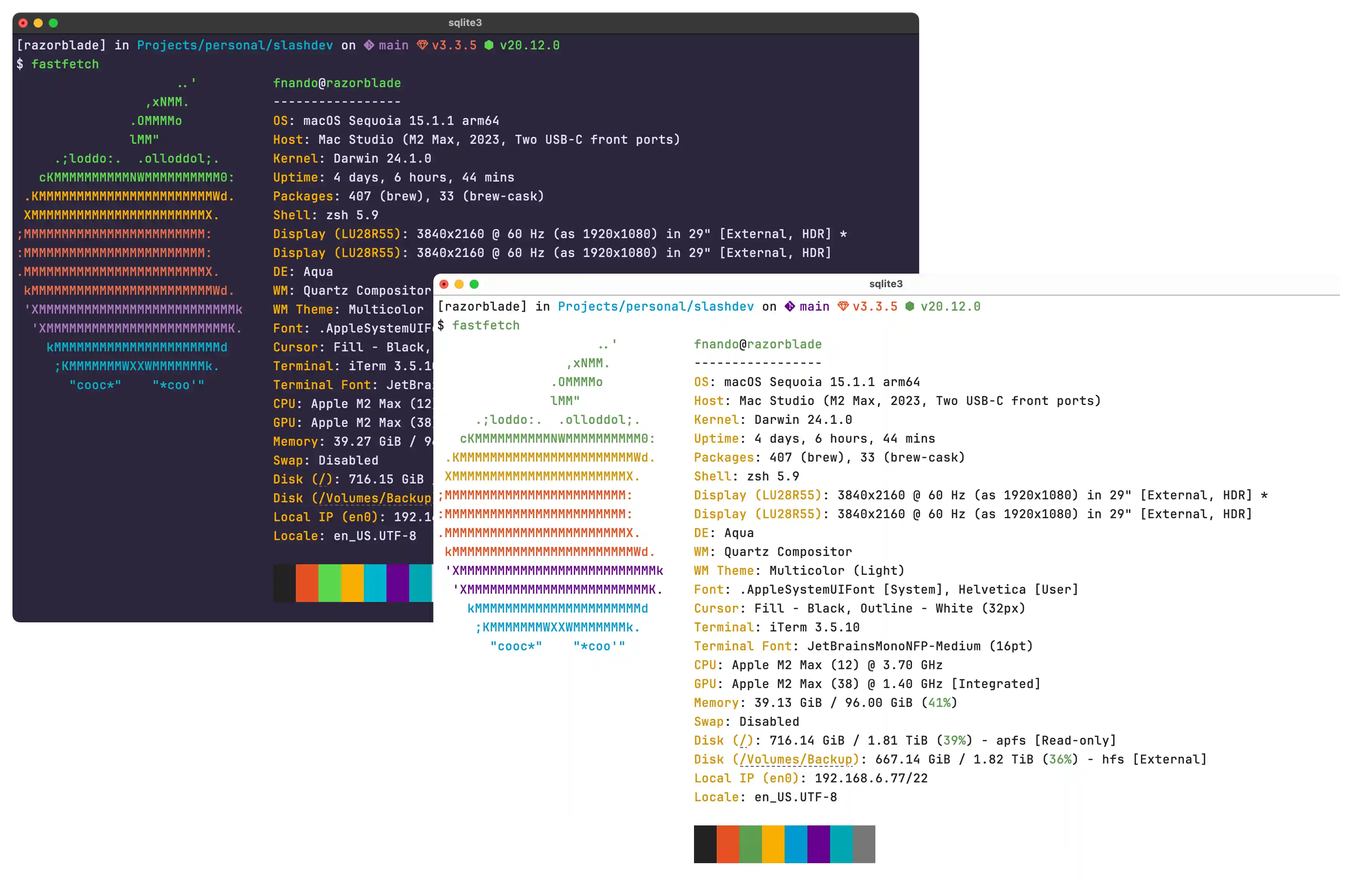Screenshot of my terminal