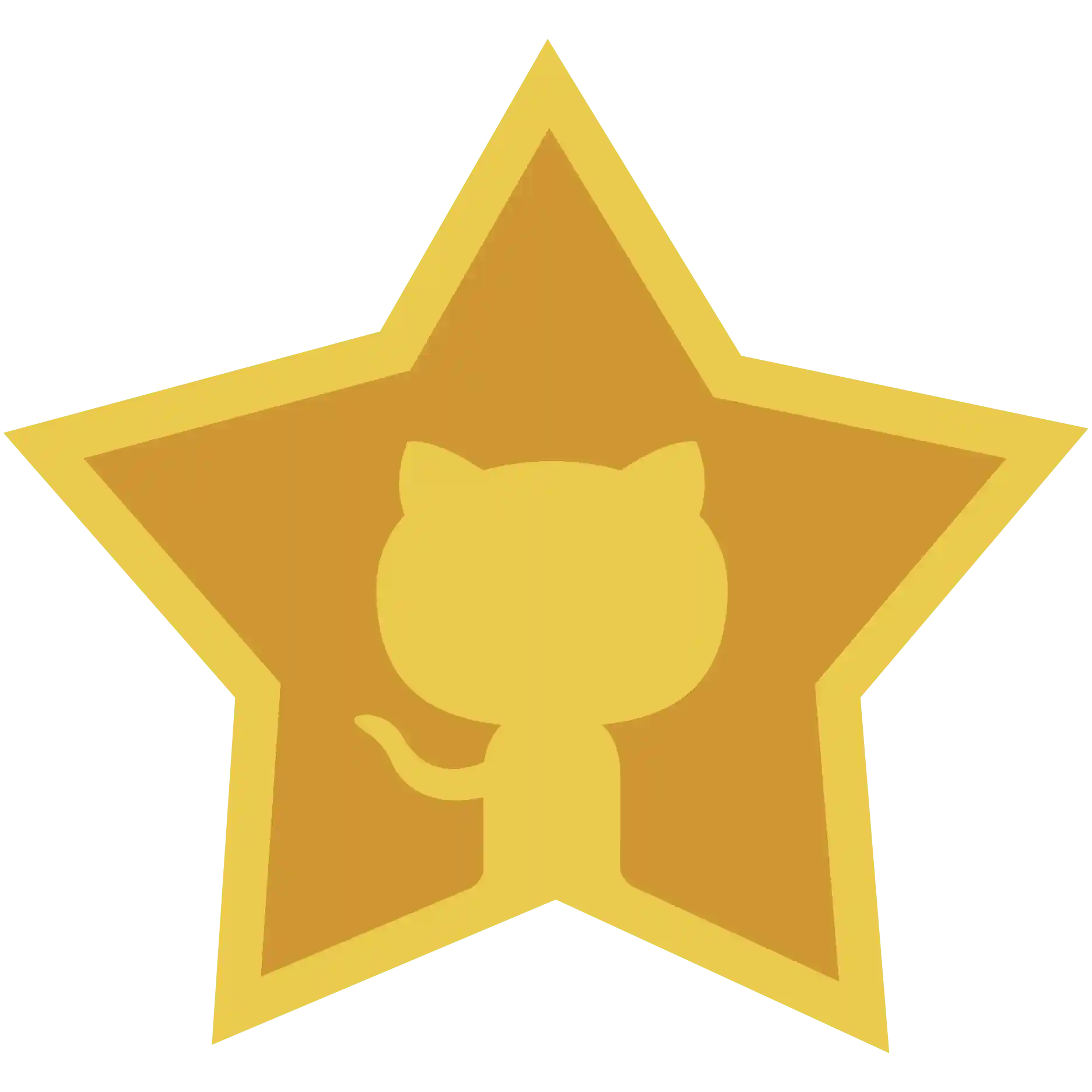 Big star with the GitHub logo in it. Frenck is a GitHub Star.