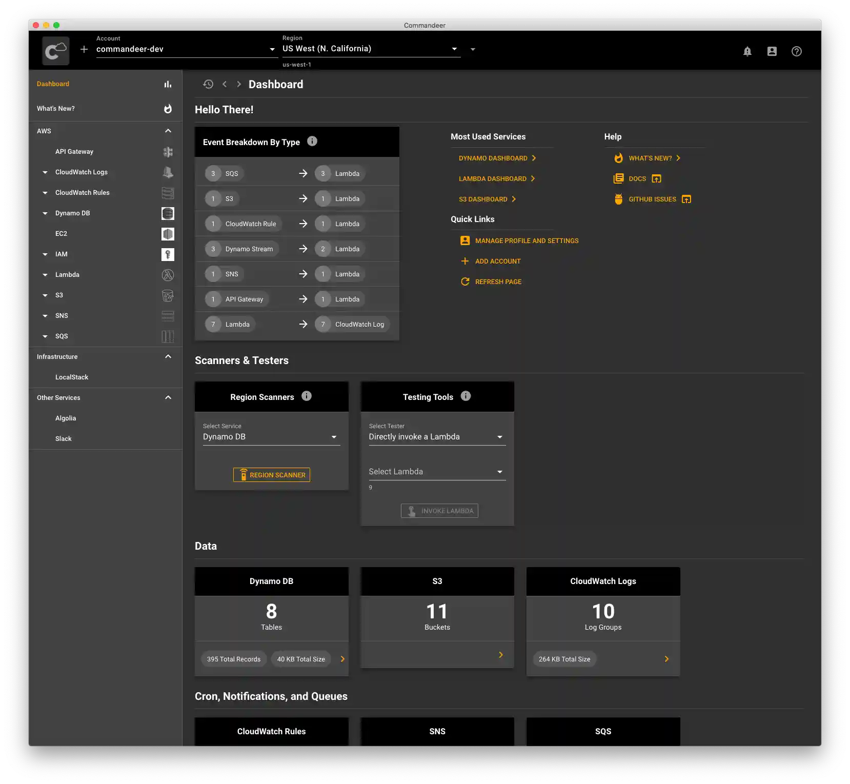 Commandeer Dashboard