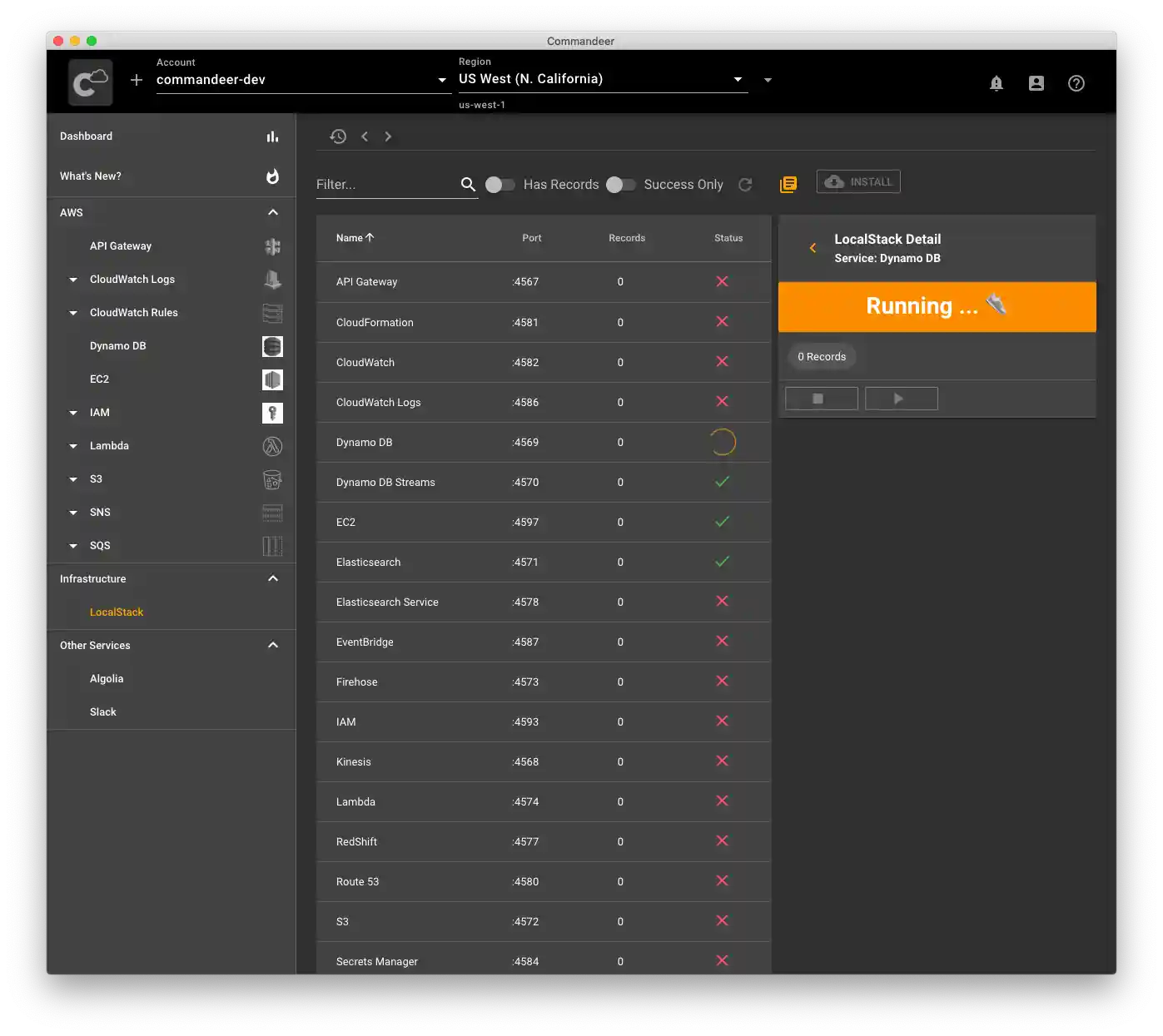 Start individual service
