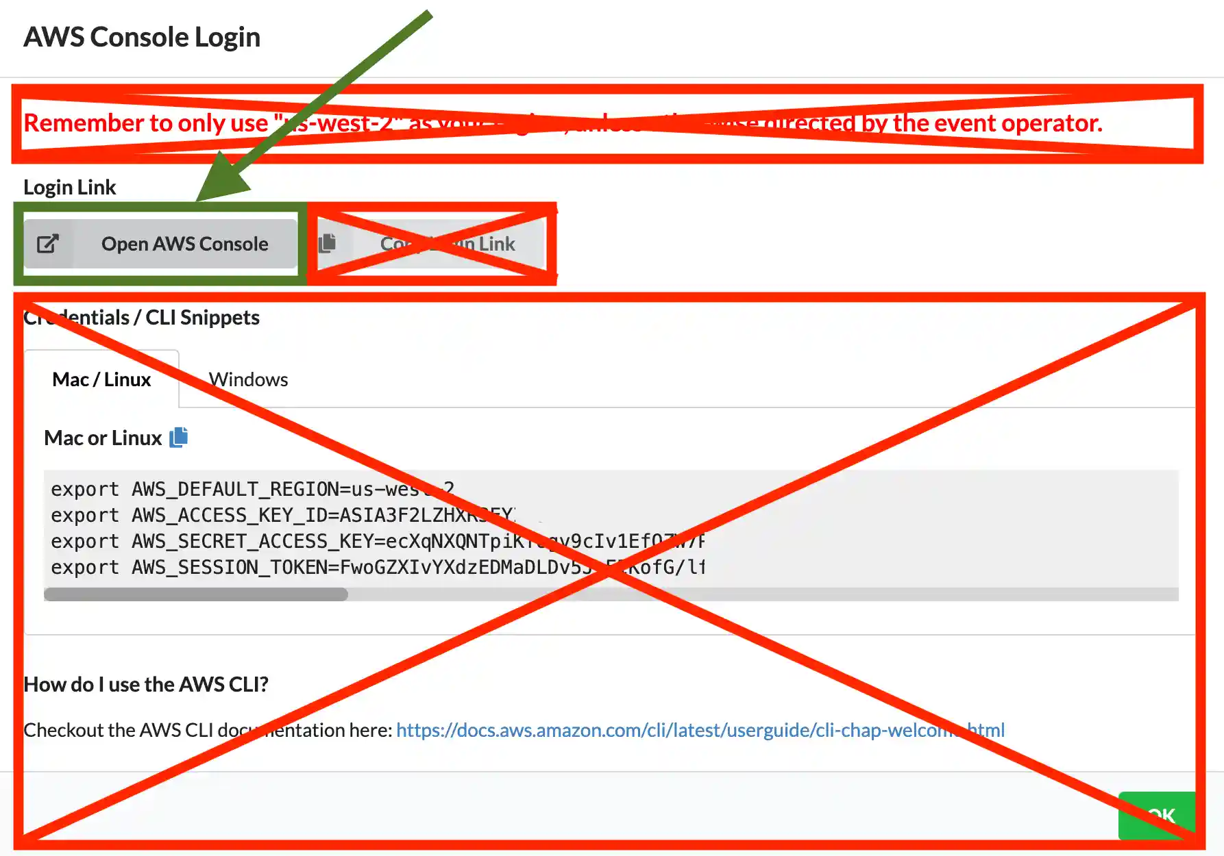 Event Engine AWS Console