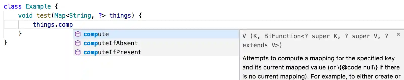 Autocomplete members