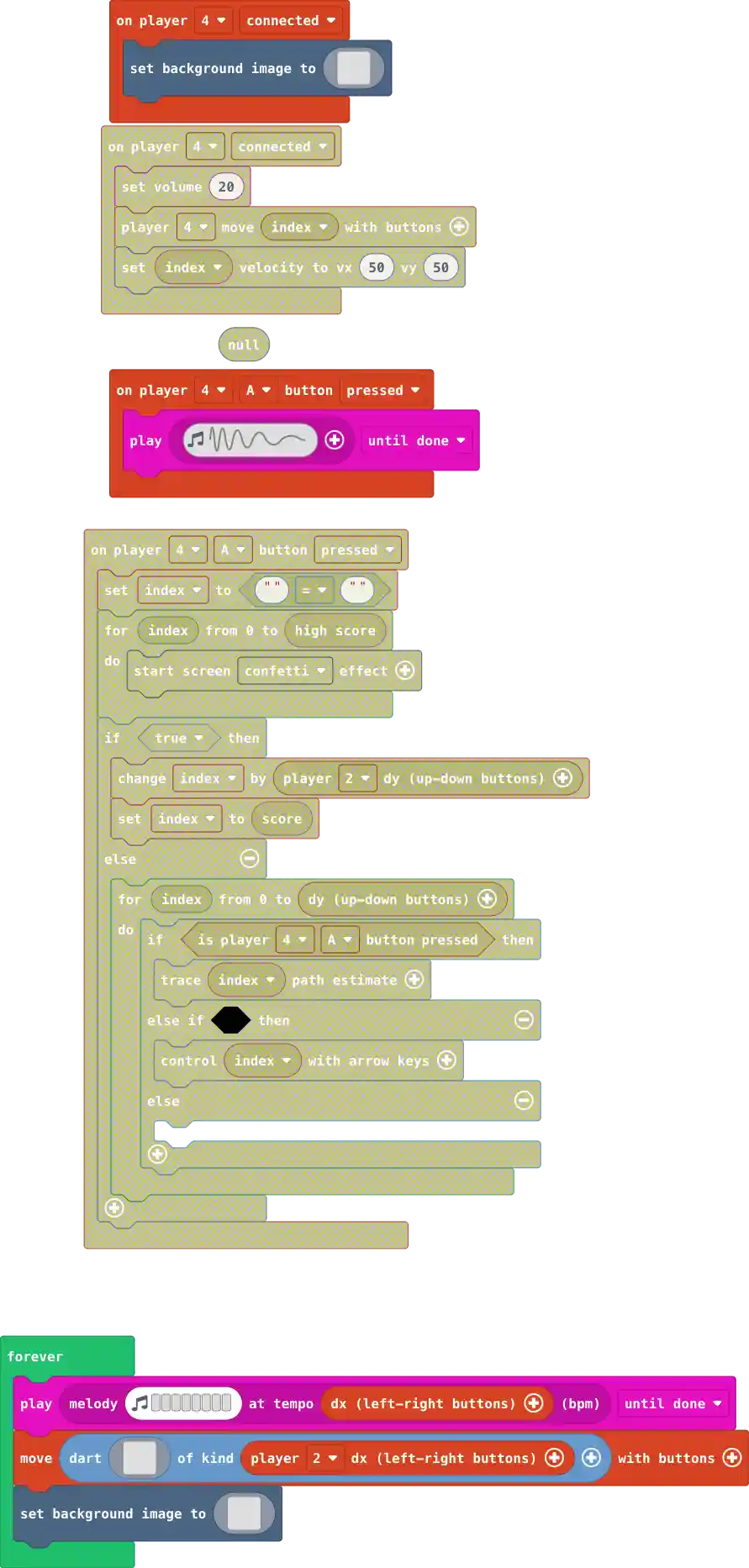 A rendered view of the blocks