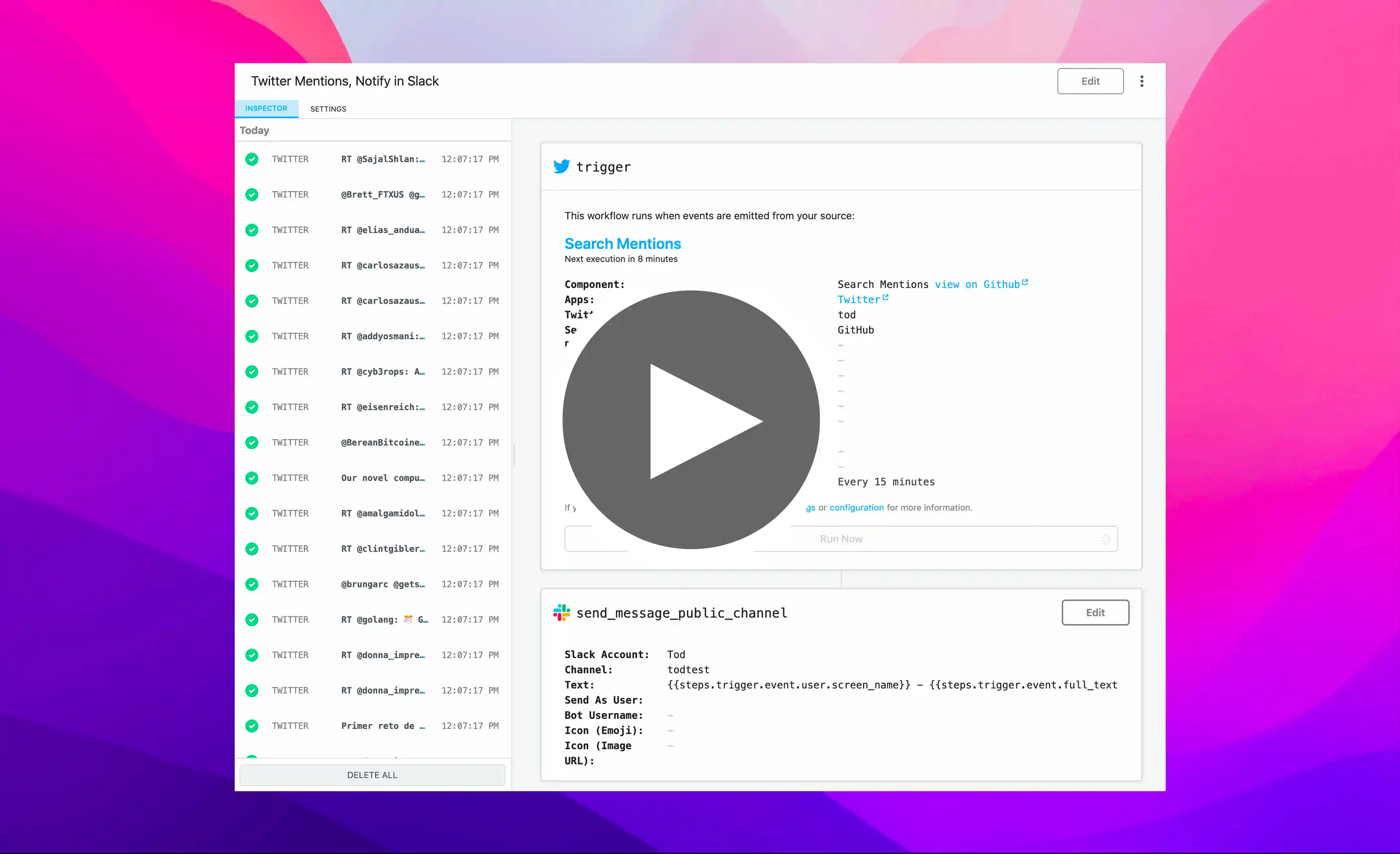 Pipedream demo static image