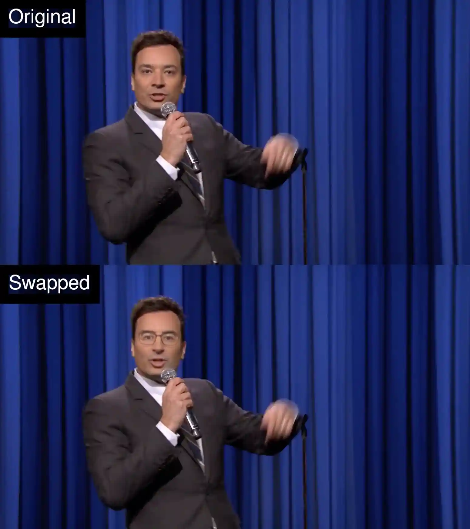 Jimmy Fallon's body with John Olivery's head, oh my.