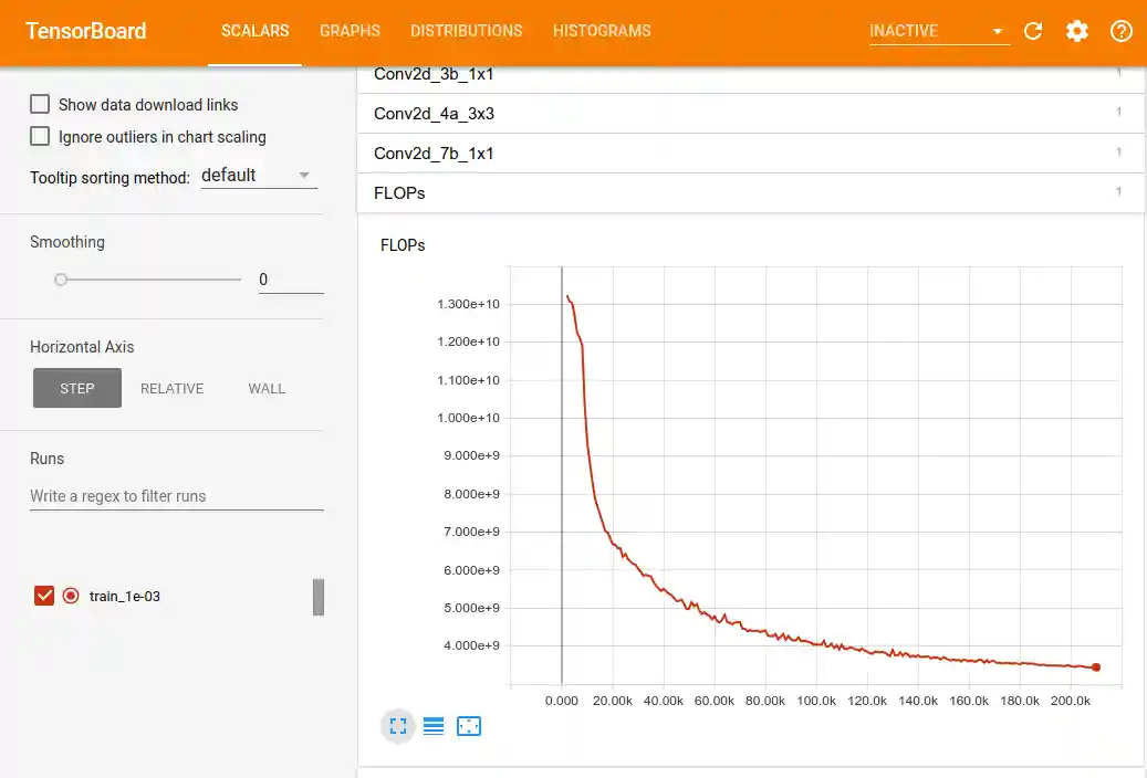 TensorBoardDisplayOfFlops