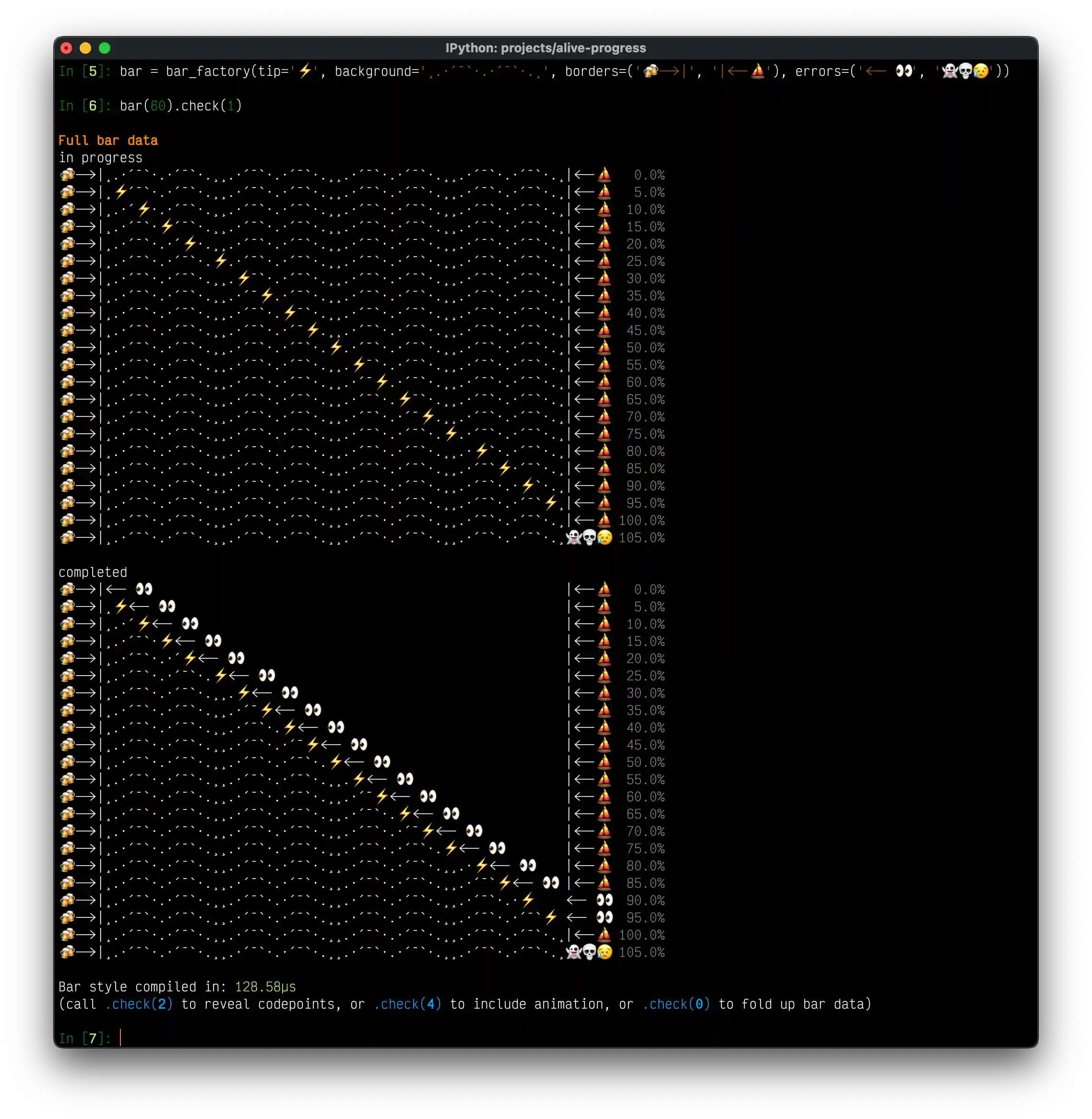 alive-progress check tool