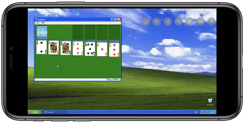 UTM running on an iPhone