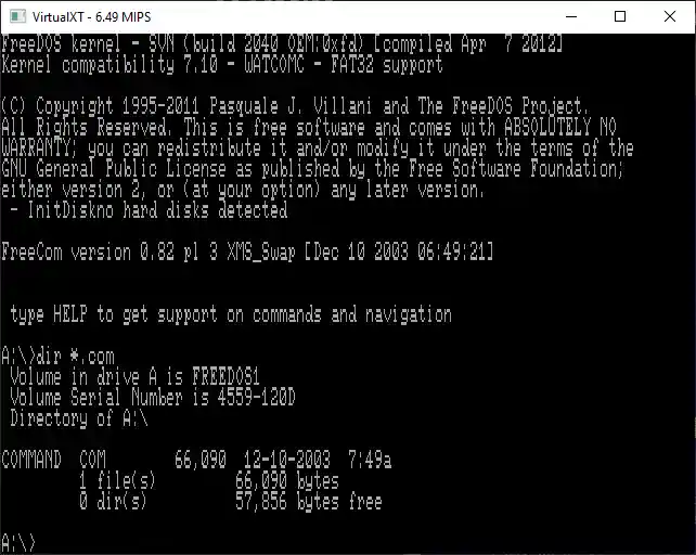 freedos screenshot