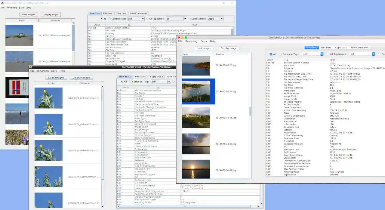 multi platform jExifToolGUI