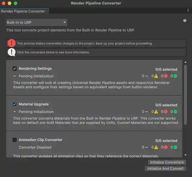 Fix URP rendering settings