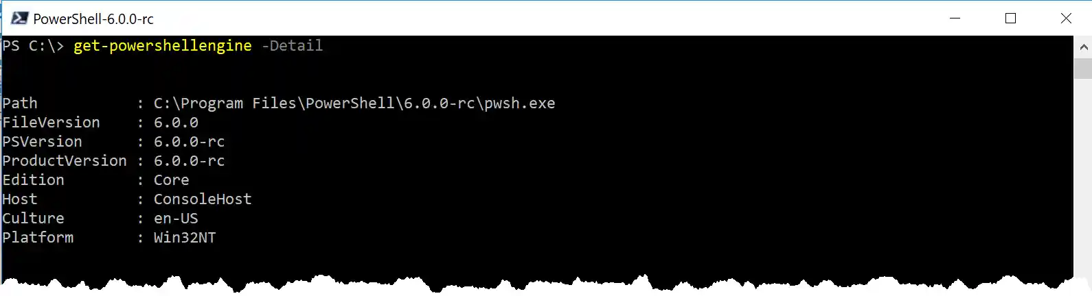 PowerShell Core on Windows