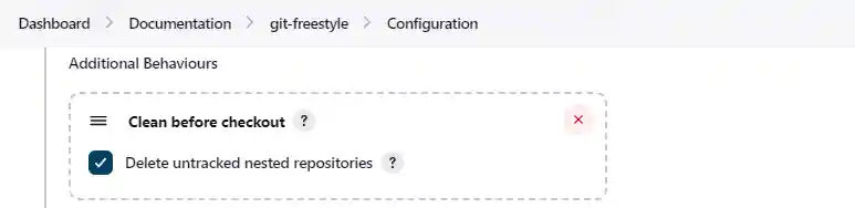 Clean before checkout