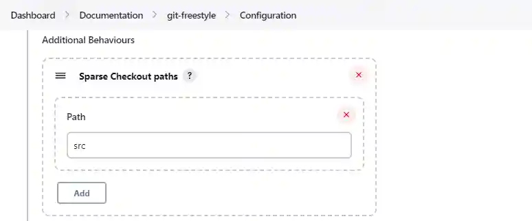 Sparse checkout paths