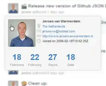 Github User Info Screenshot