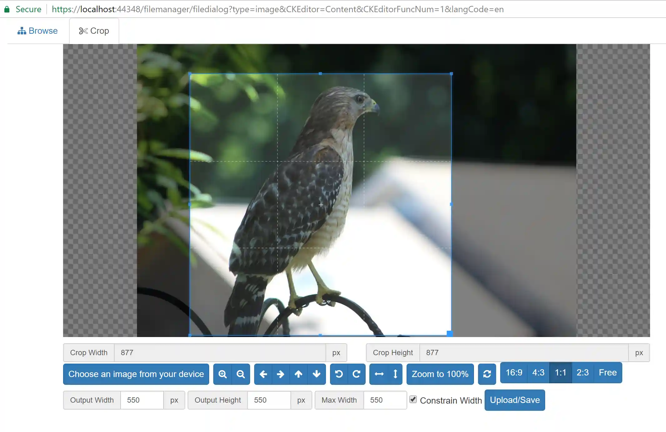 image cropper Screen shot