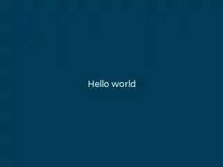 Simple Hello world label example in LVGL