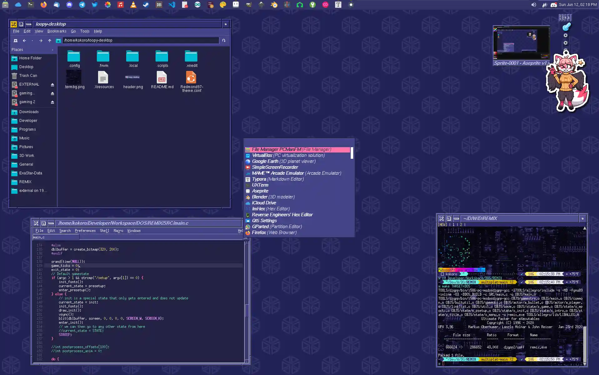 screenshot of loopy-desktop