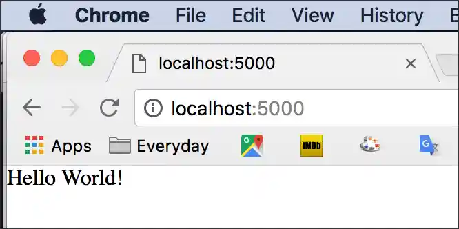 Result in the browser