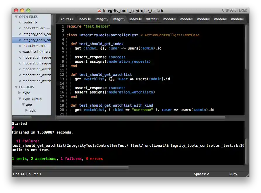 ruby_tests screenshot