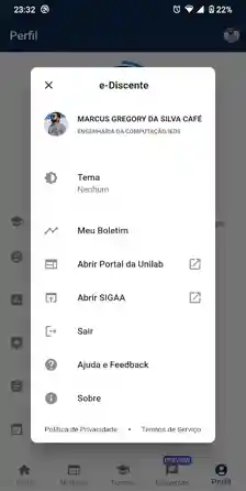 Perfil e Configurações