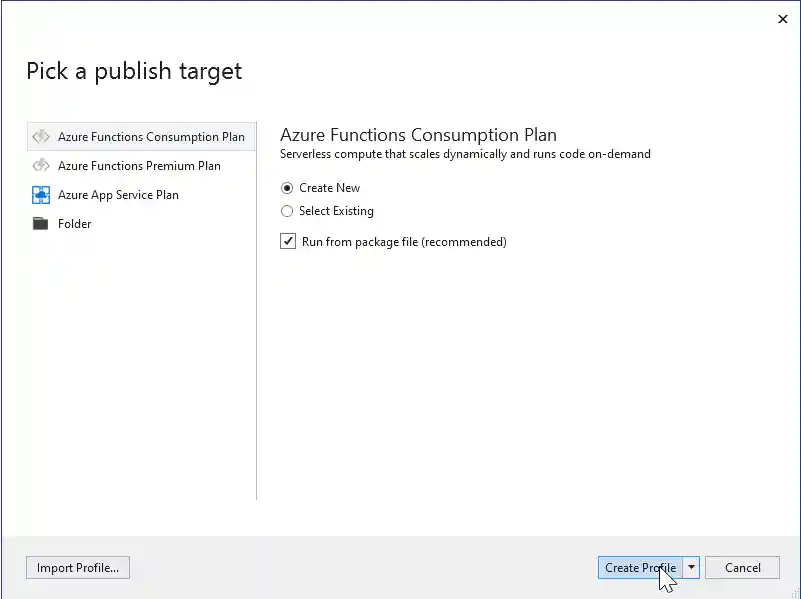 Create Azure Function