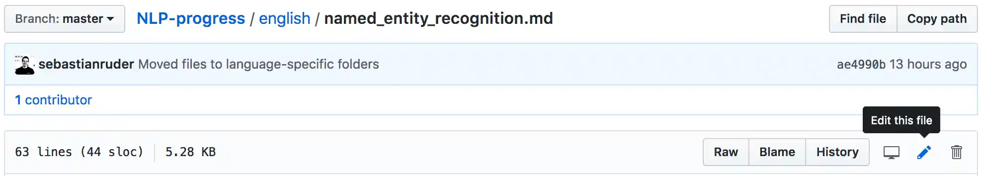 Click on the edit button to add a file