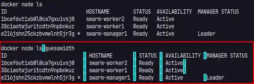 docker node ls