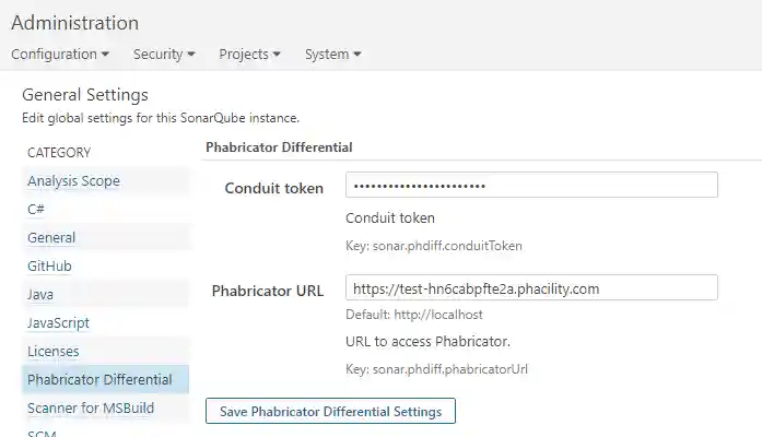 Phabricator Differential Settings