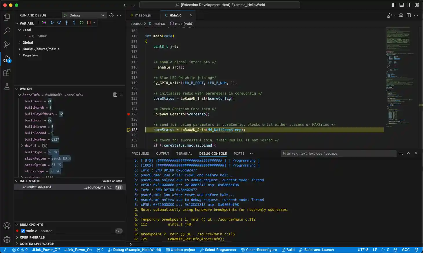 Visual Studio Code with Cortex-GDB Installed