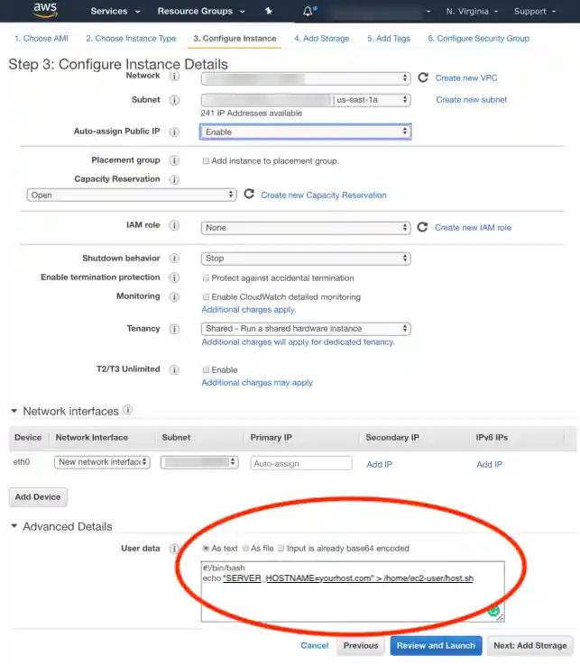 Image of Amazon userdata