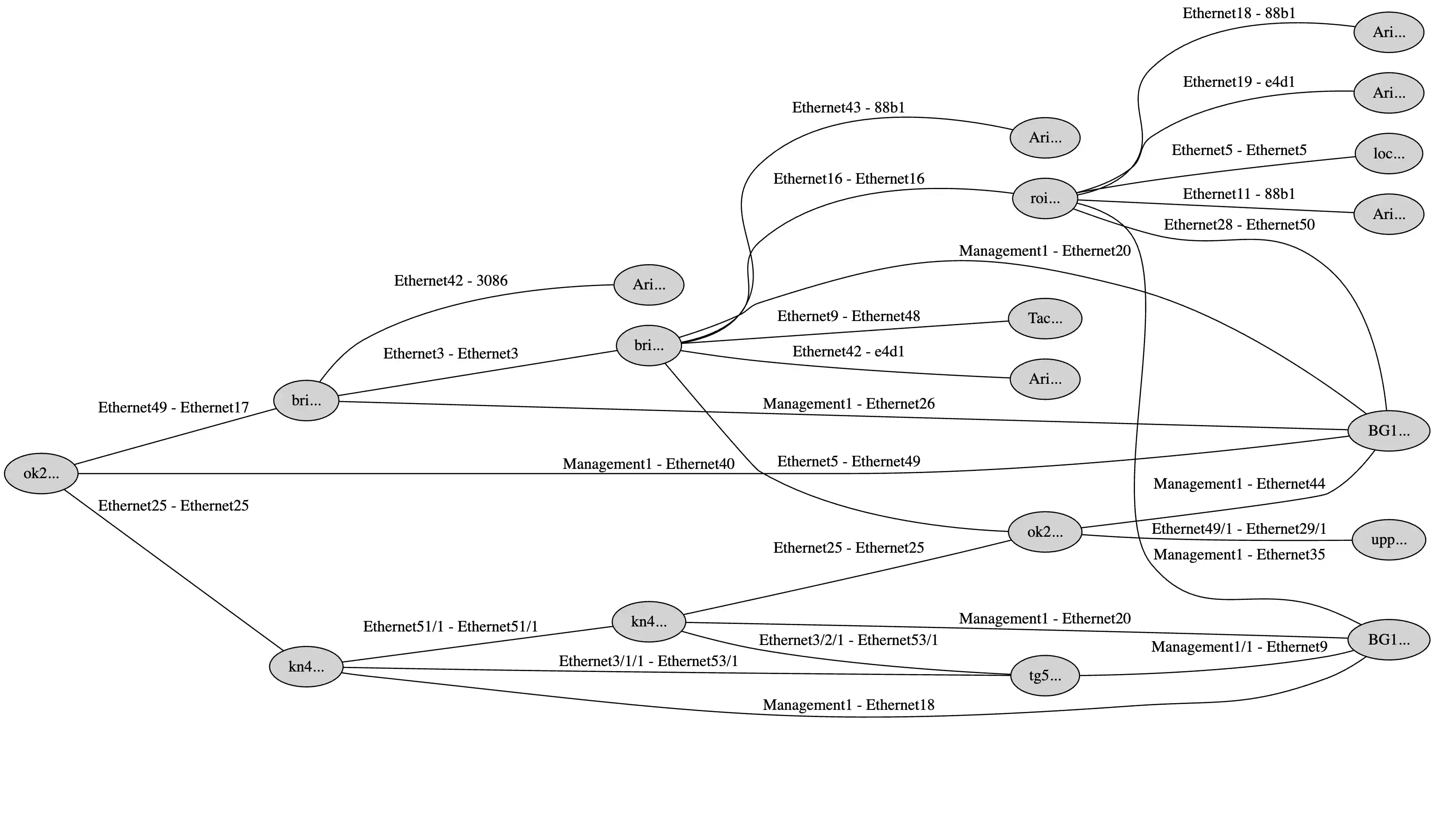 Graph created by netmap