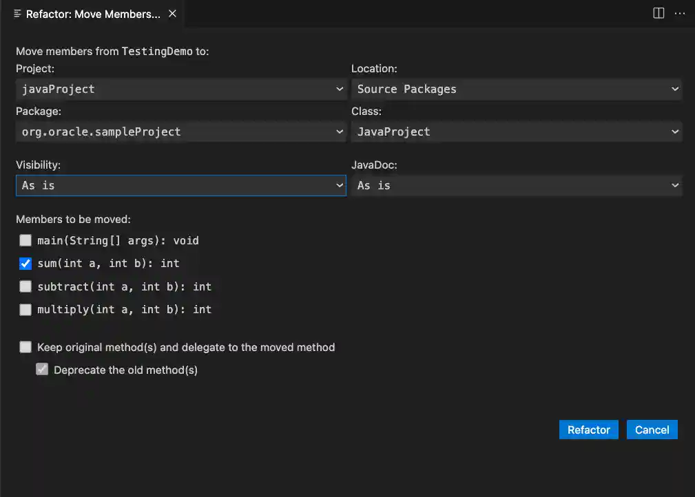 Move members refactoring