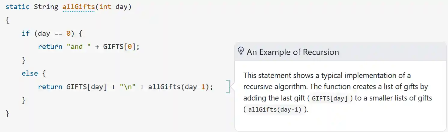 Screenshot of a page on CodeSample.info