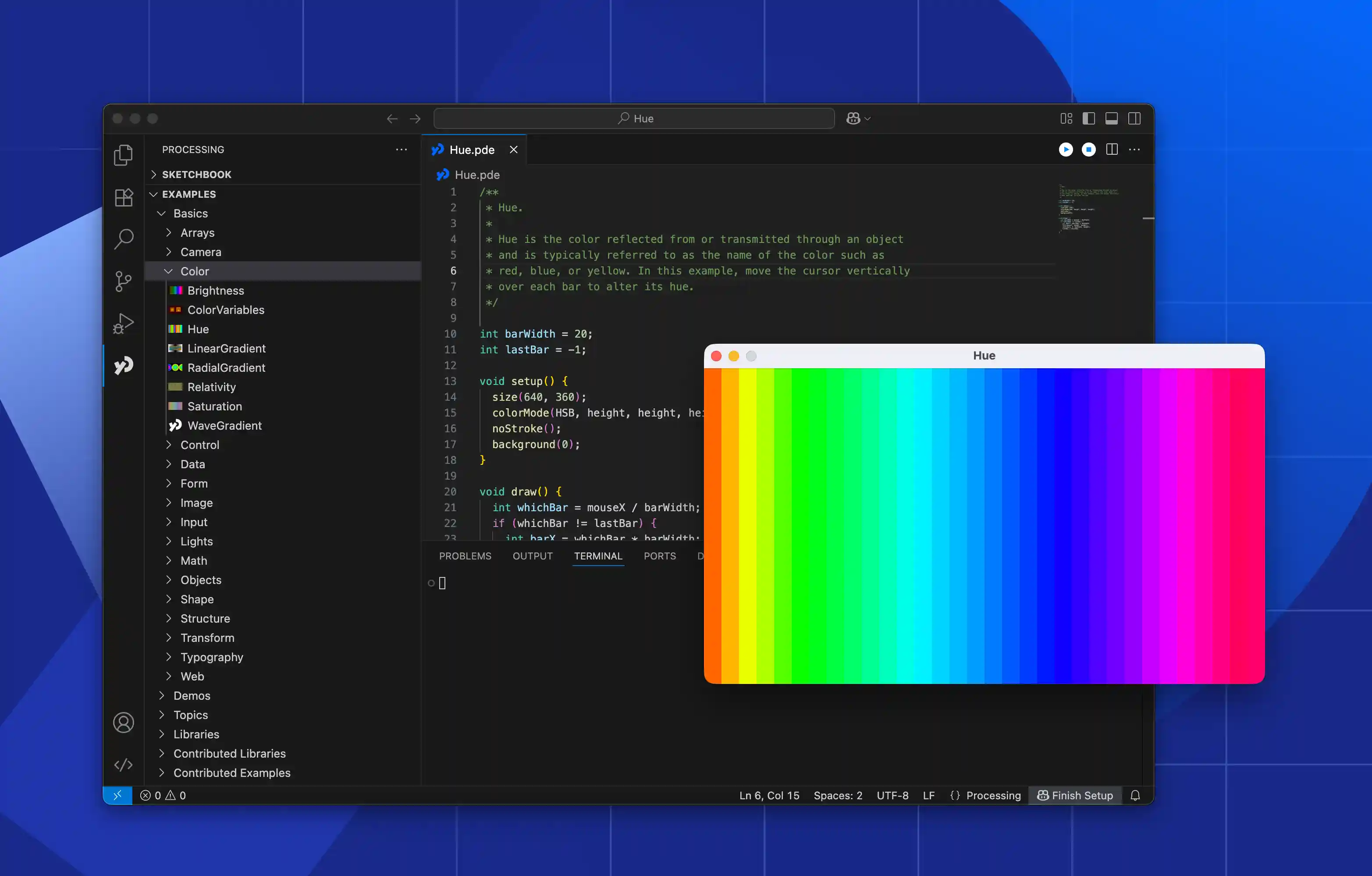 Processing VS Code Extension Screenshot