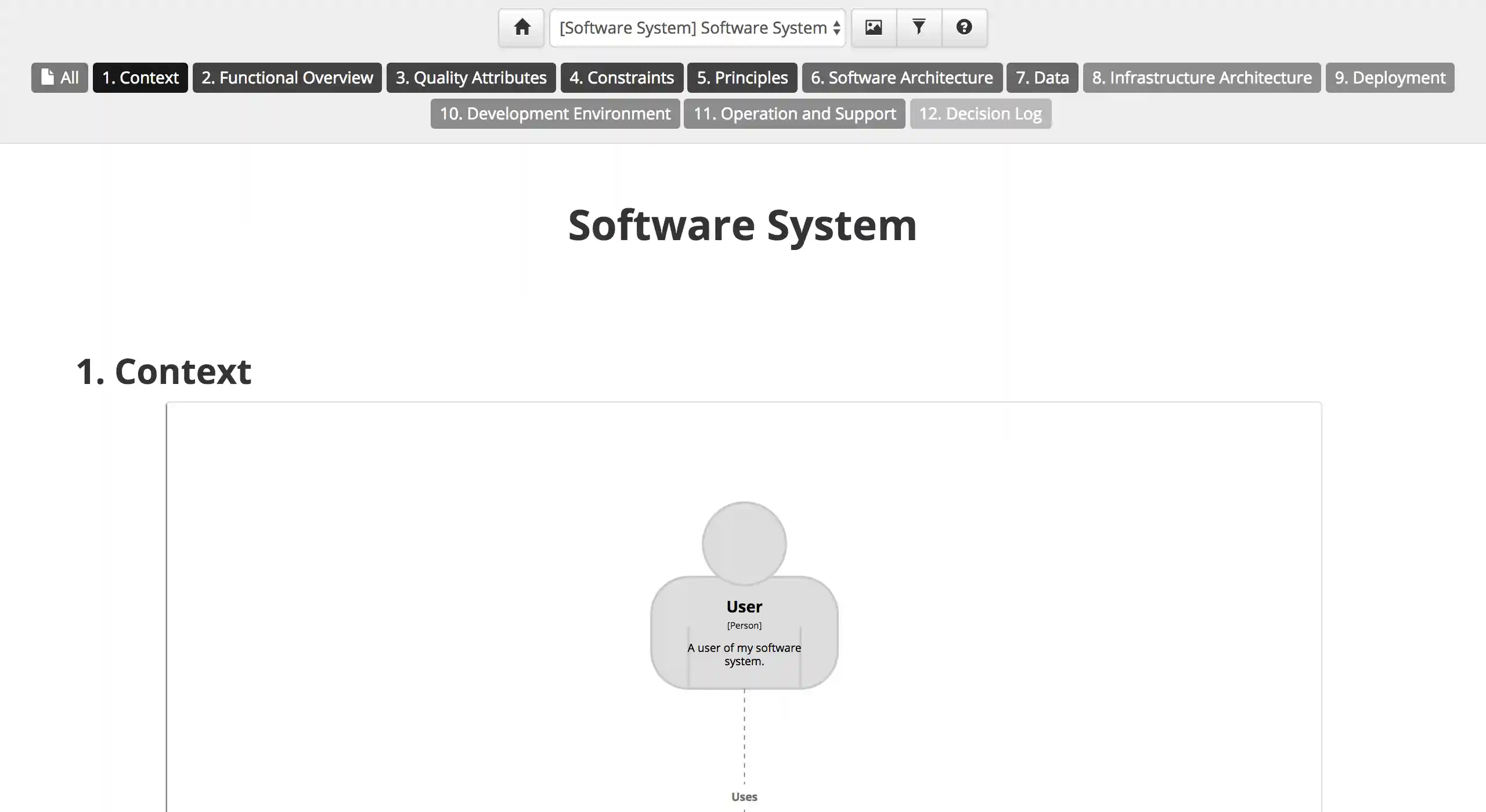 Documentation based upon the Structurizr template