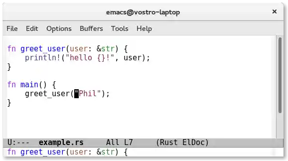 racer eldoc screenshot