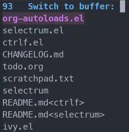 Switching to
another buffer