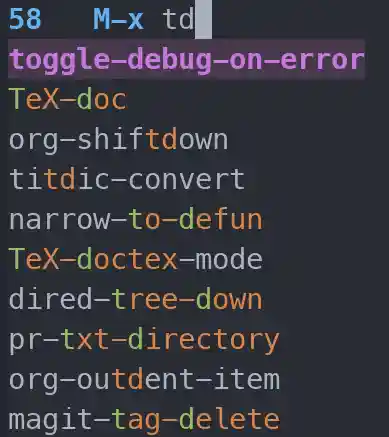 Picking from a
list of commands