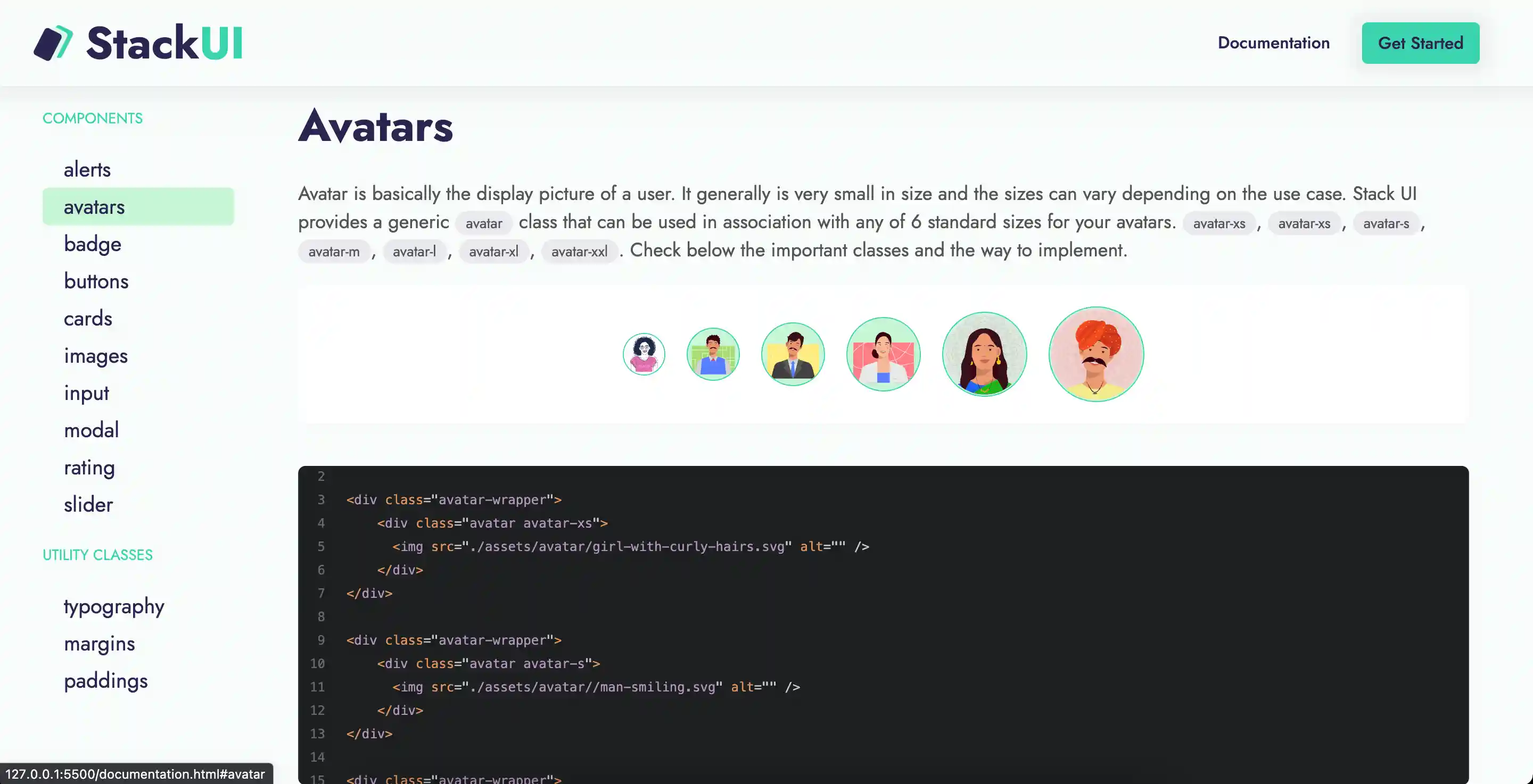 Documentation Screenshot