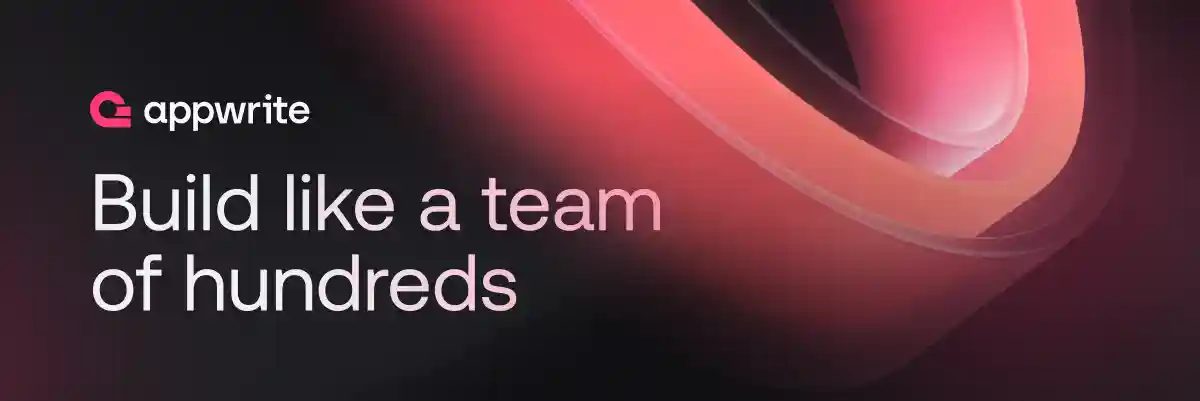 Appwrite banner, with logo and text saying