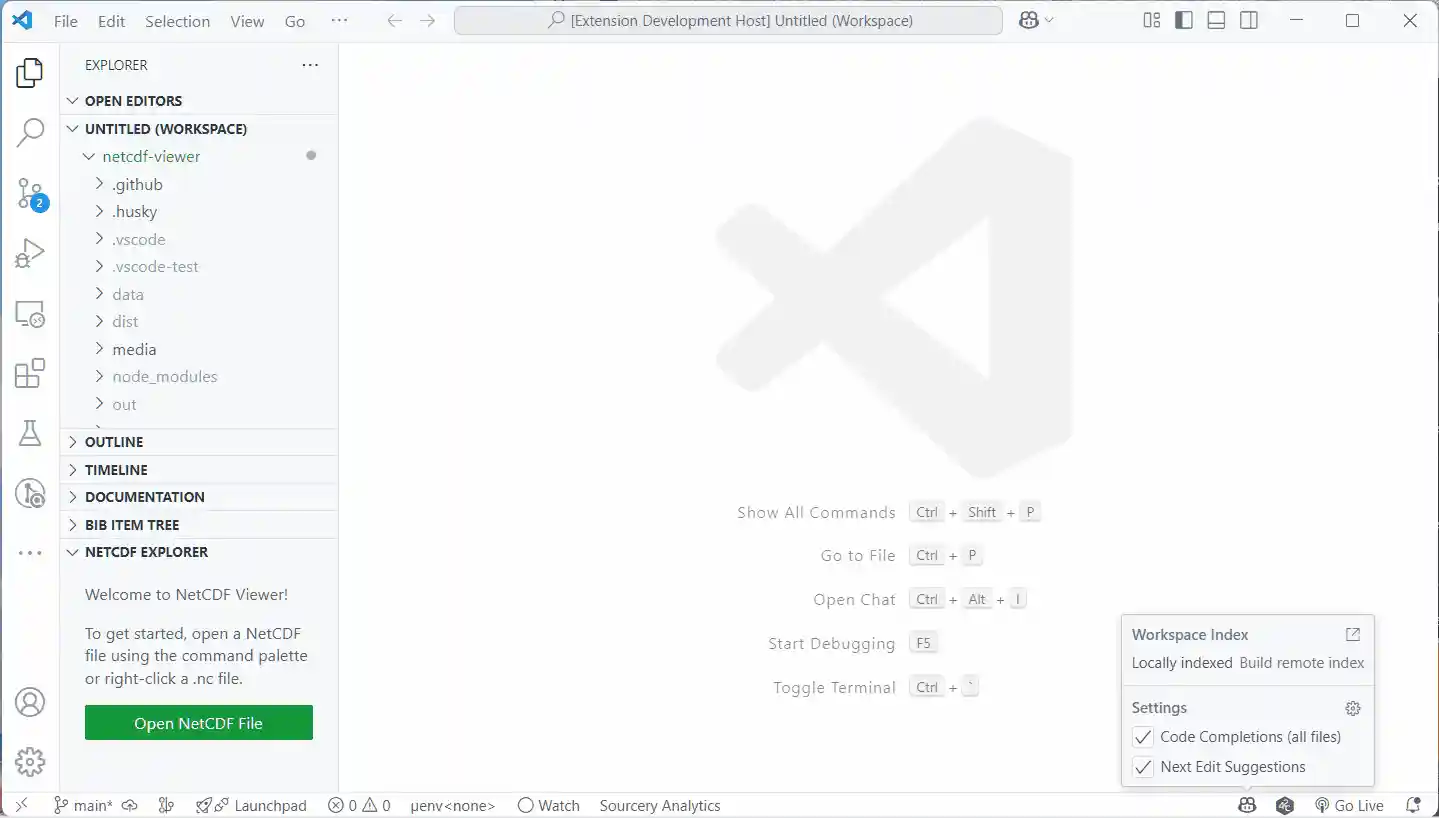 NetCDF Viewer Open File Demo - right-click