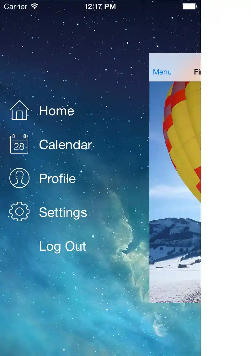 RESideMenu Screenshot