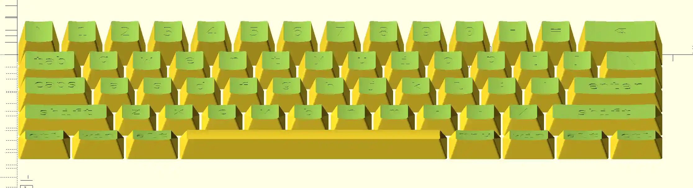 a standard 60 percent layout